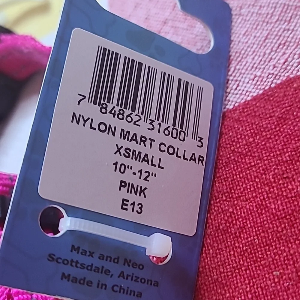 New Martindale dog collar xsmall pink